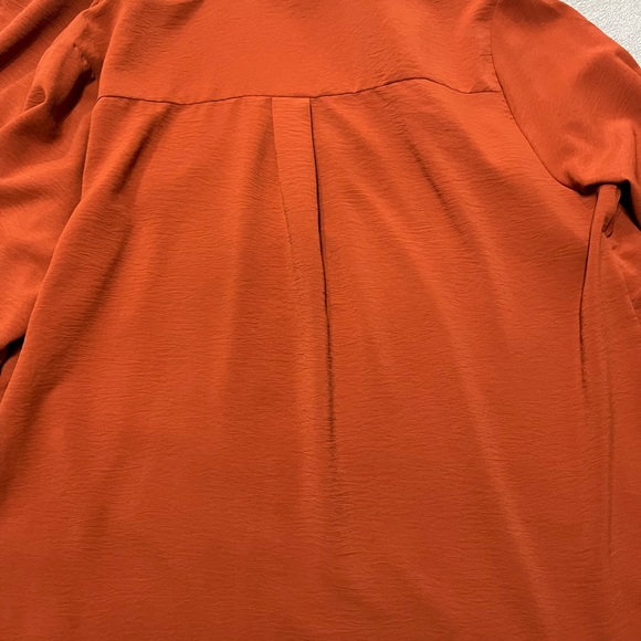 Rust Orange Button-Up Shirt - Picture 3 of 4